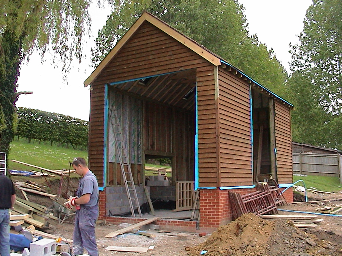 Haybarn during conversion